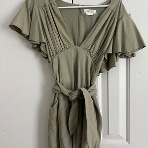 Lovers + Friends Olive Green Dress with Belt
